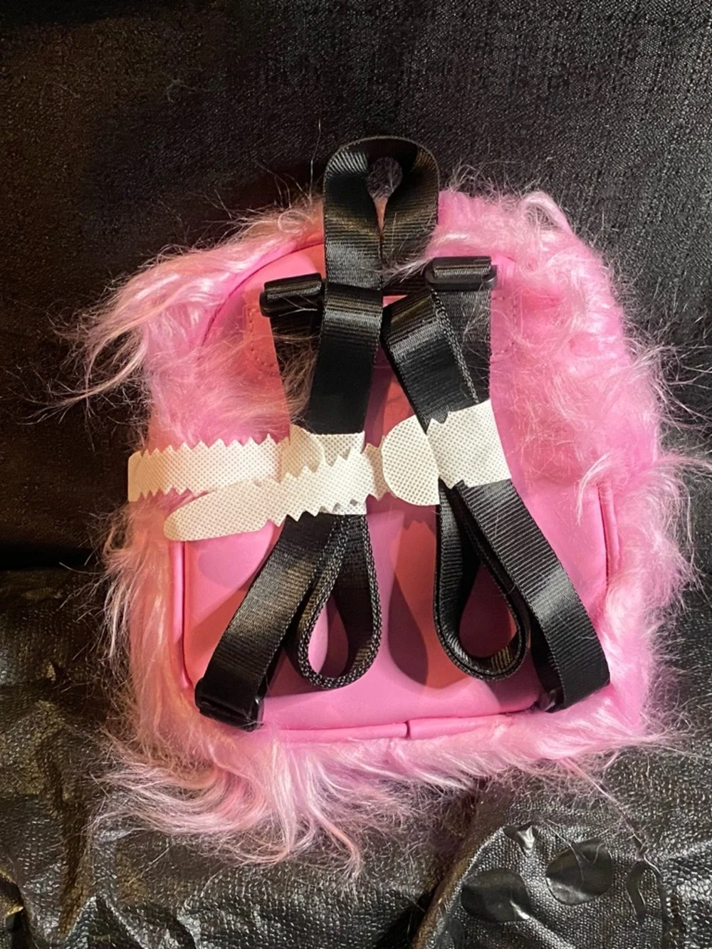 Sugar Thrillz Pink Fuzzy Kids Backpack - Picture 5 of 6